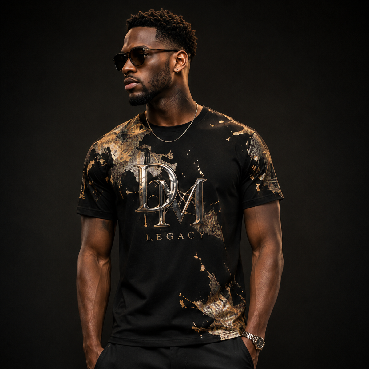 DM Legacy Black & Gold Signature Tee