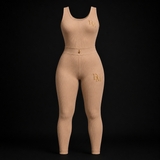 DM Legacy Beige Ribbed Sculpt Jumpsuit
