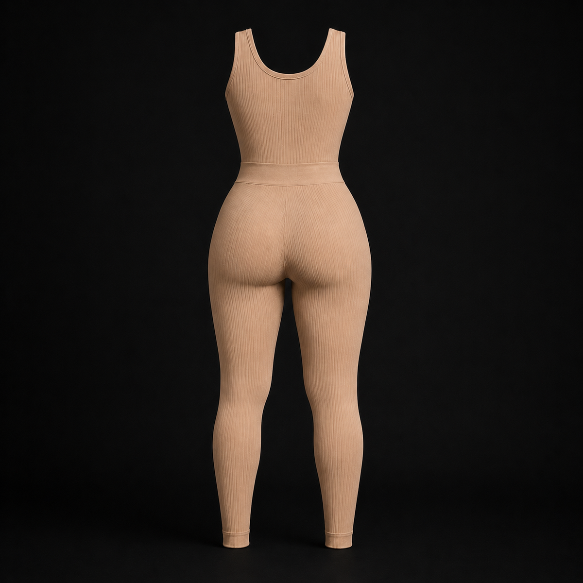 DM Legacy Beige Ribbed Sculpt Jumpsuit