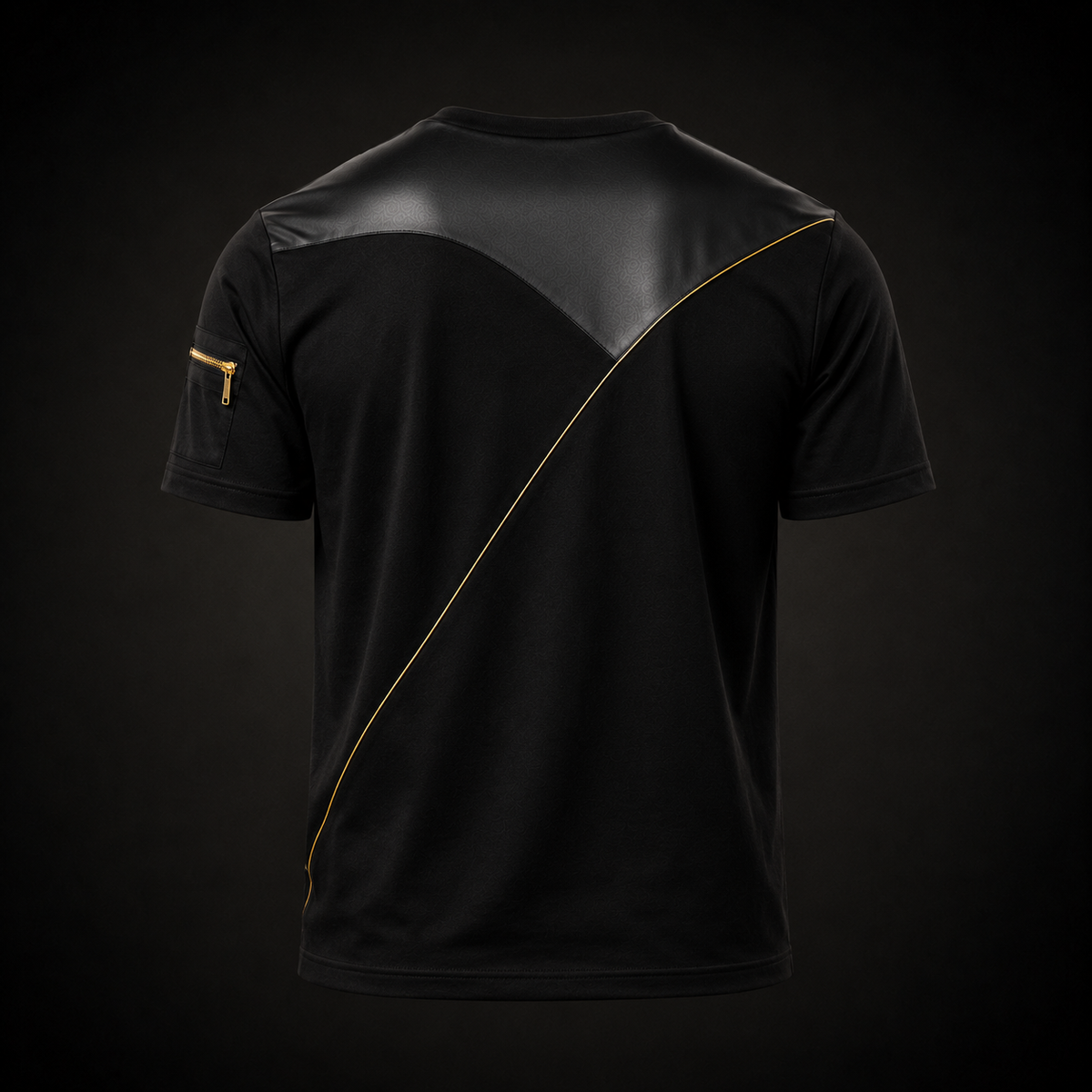 DM Legacy Black & Gold Zip Pocket Luxury Tee