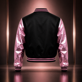 DM Legacy Black & Pink Luxury Varsity Jacket