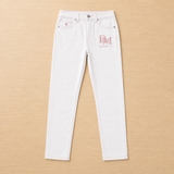 DM Legacy Girls Pink Tee & White Denim Set