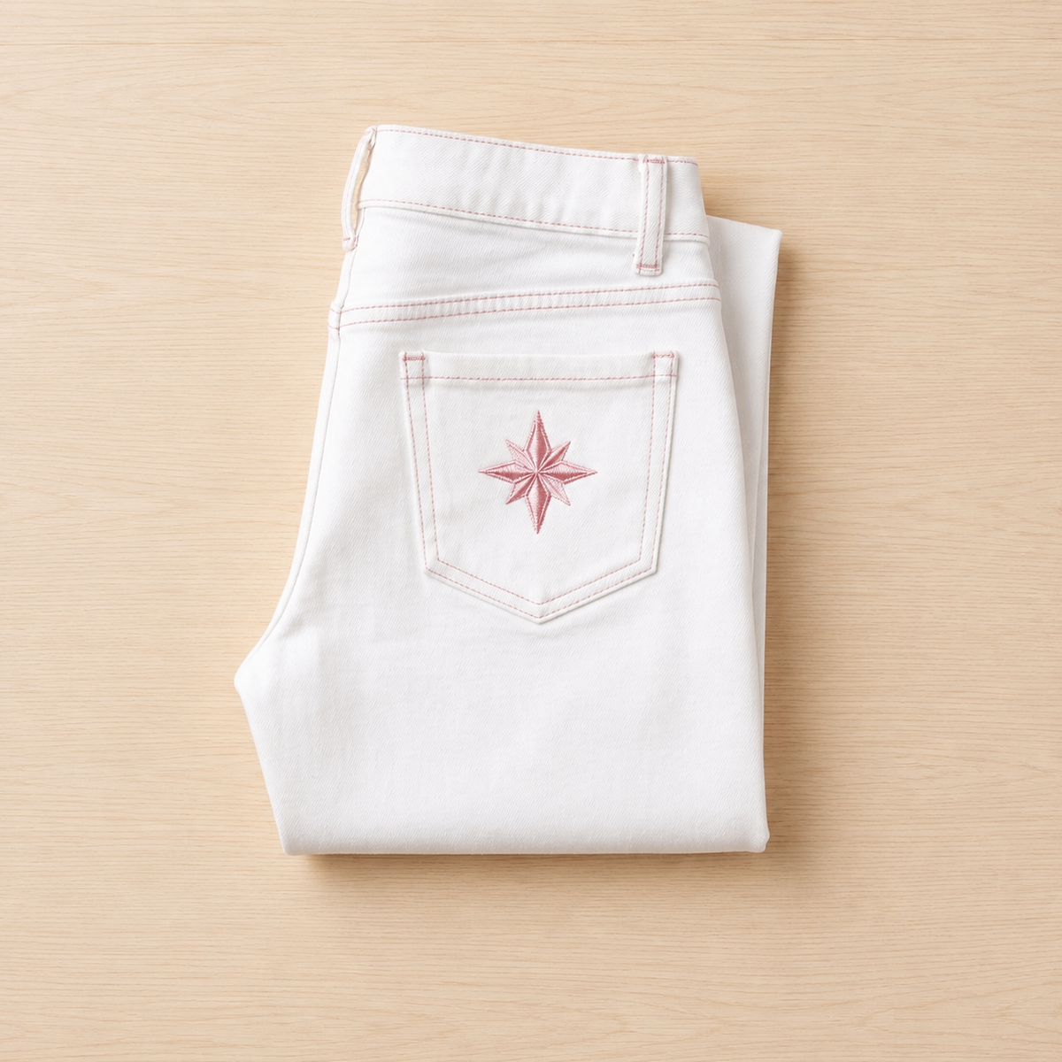DM Legacy Girls Pink Tee & White Denim Set