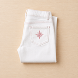 DM Legacy Girls Pink Tee & White Denim Set