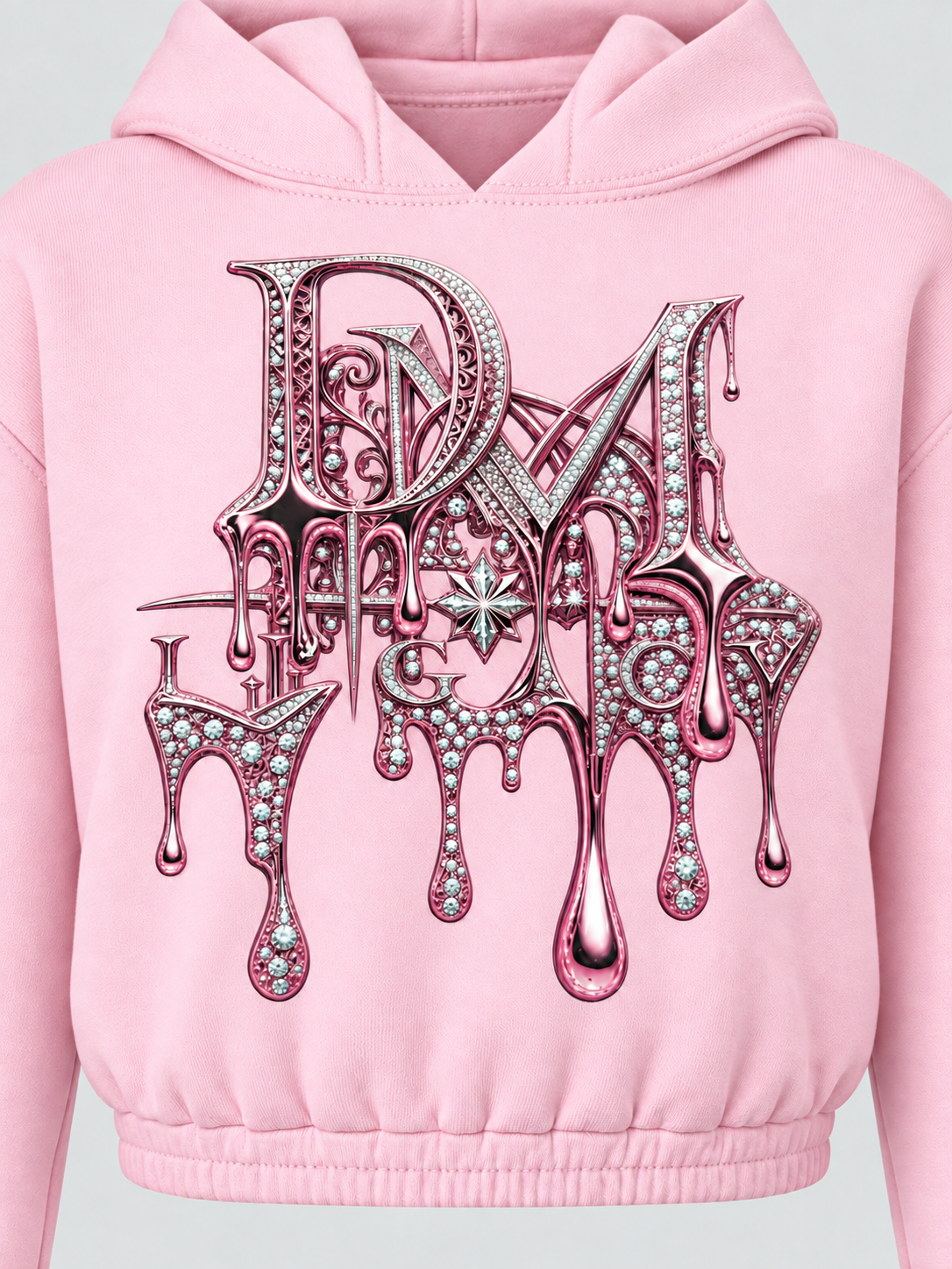 DM Legacy Pink Cropped Hoodie Set