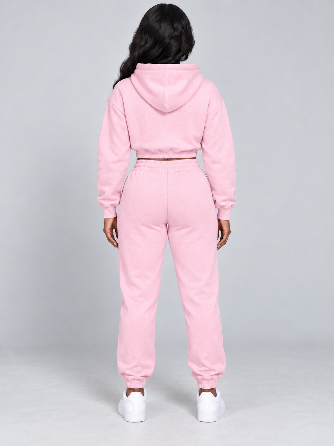 DM Legacy Pink Cropped Hoodie Set
