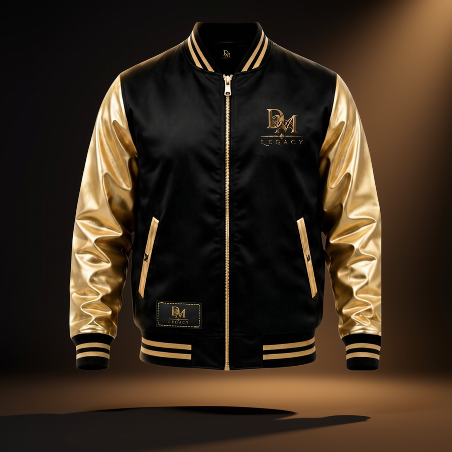 DM Legacy Black & Gold Varsity Jacket